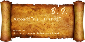 Buzogány Ildikó névjegykártya