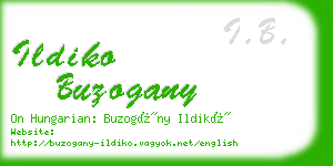 ildiko buzogany business card